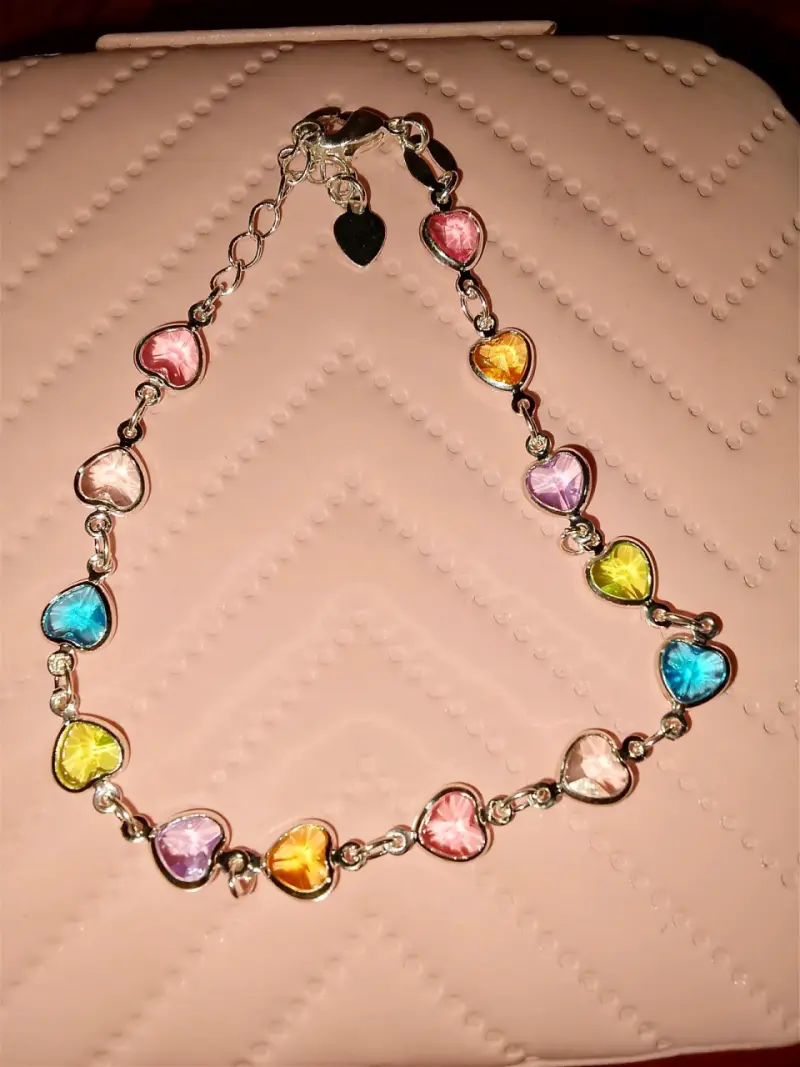Pulsera de corazones multicolor - 11