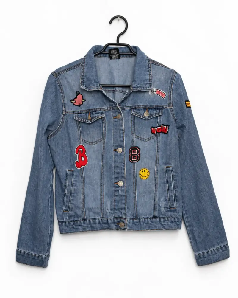 Chaqueta denim con parches coloridos Almost Famous - 3