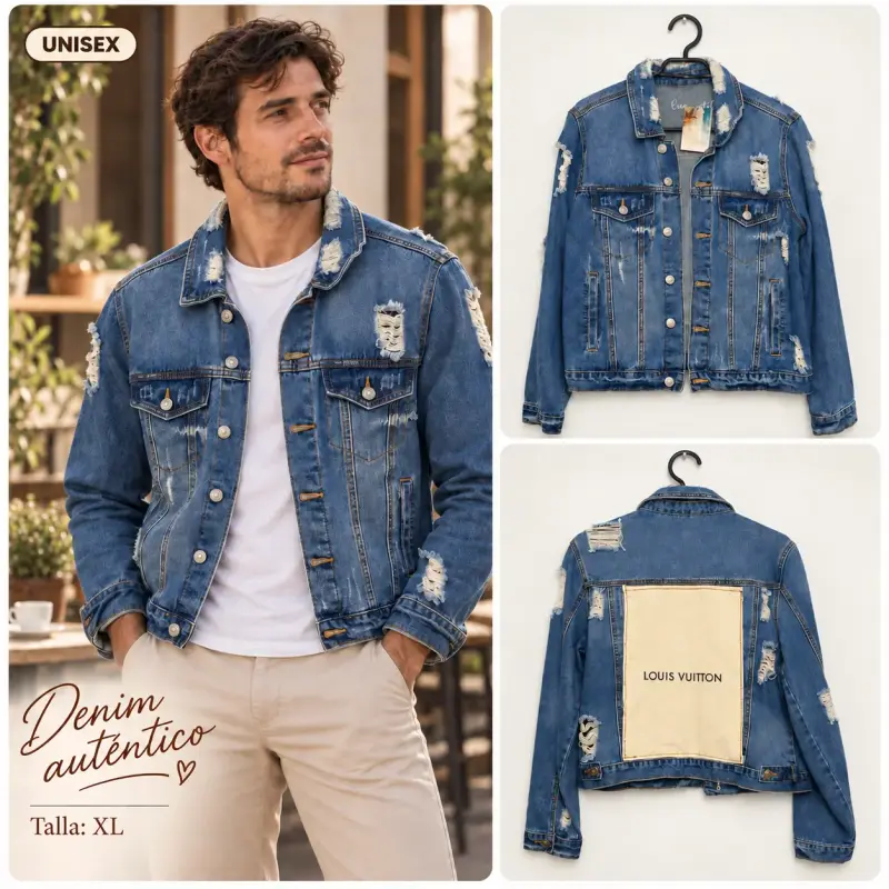 Chaqueta de mezclilla unisex Love Coastal XL