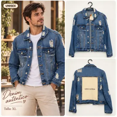 Chaqueta de mezclilla unisex Love Coastal XL - miniatura 1