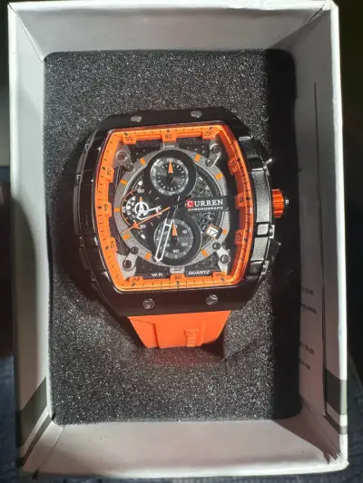 Reloj Curren Cronógrafo Deportivo Naranja - miniatura 1