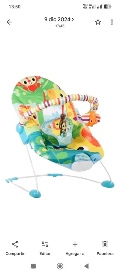 Silla Mecedora para Bebé con Animales - miniatura 2