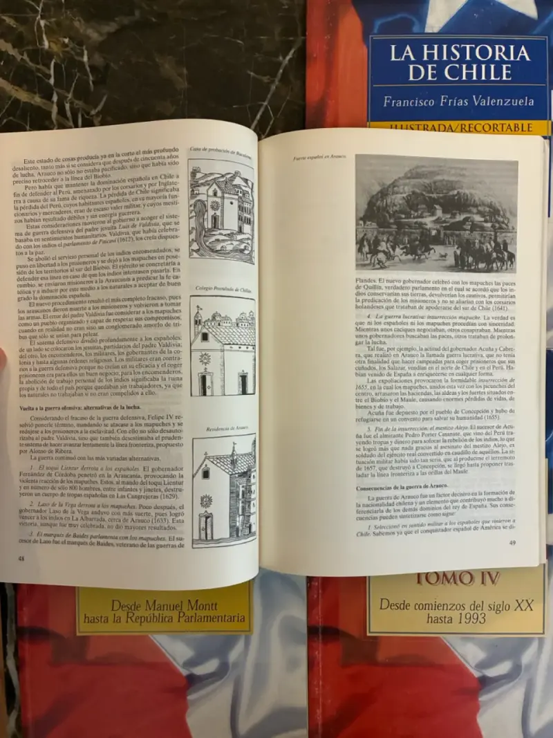 Colección de 4 Tomos La Historia de Chile Francisco Frías Valenzuela - 4