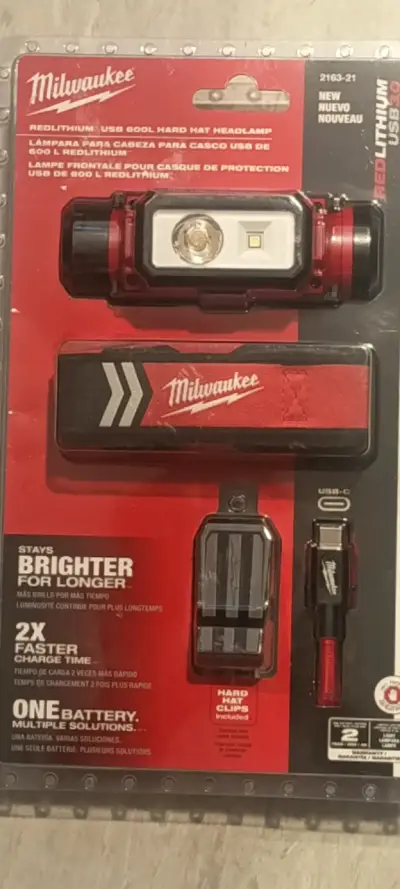 Lámpara para casco Milwaukee USB 600L - miniatura 1