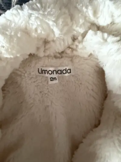 Abrigo de bebé blanco Limonada con diseño peludo - miniatura 2