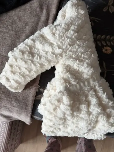 Abrigo de bebé blanco Limonada con diseño peludo - miniatura 5