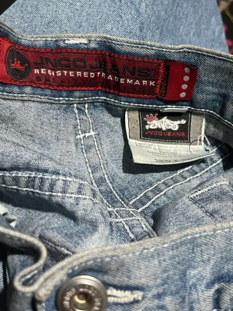 Jeans anchos JNCO con diseño bordado - 3