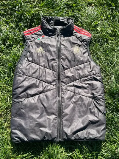 Chaleco acolchado Adidas AC Milan negro - miniatura 1