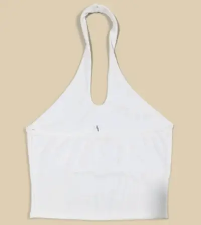 Top blanco sin mangas estilo halter - miniatura 1