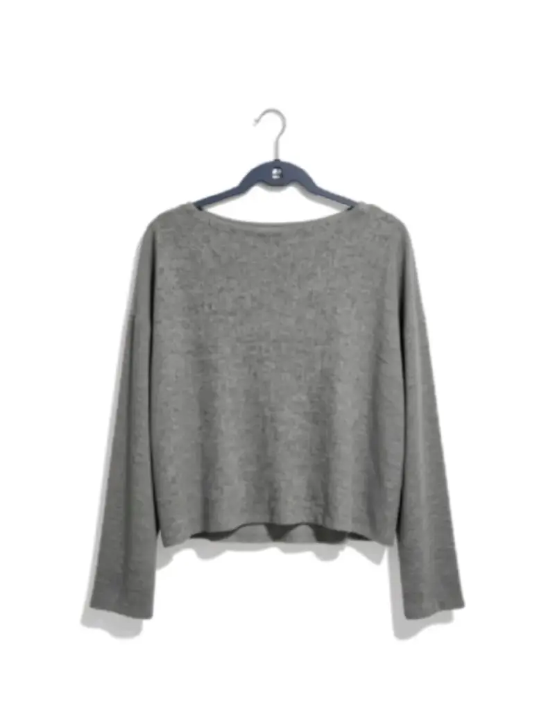 Cardigan gris de mujer con botones - 2