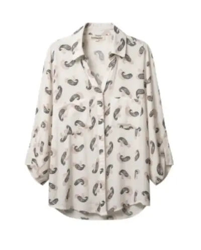 Blusa estampada de mujer con diseño paisley - miniatura 2