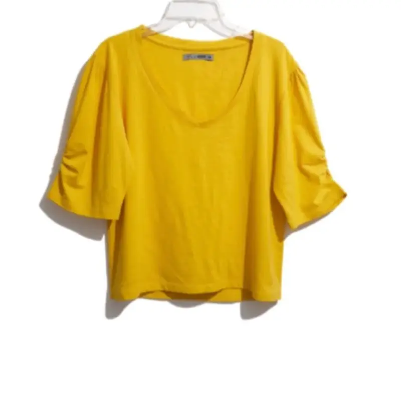 Polera Amarilla Manga Corta Mujer Corona - 1