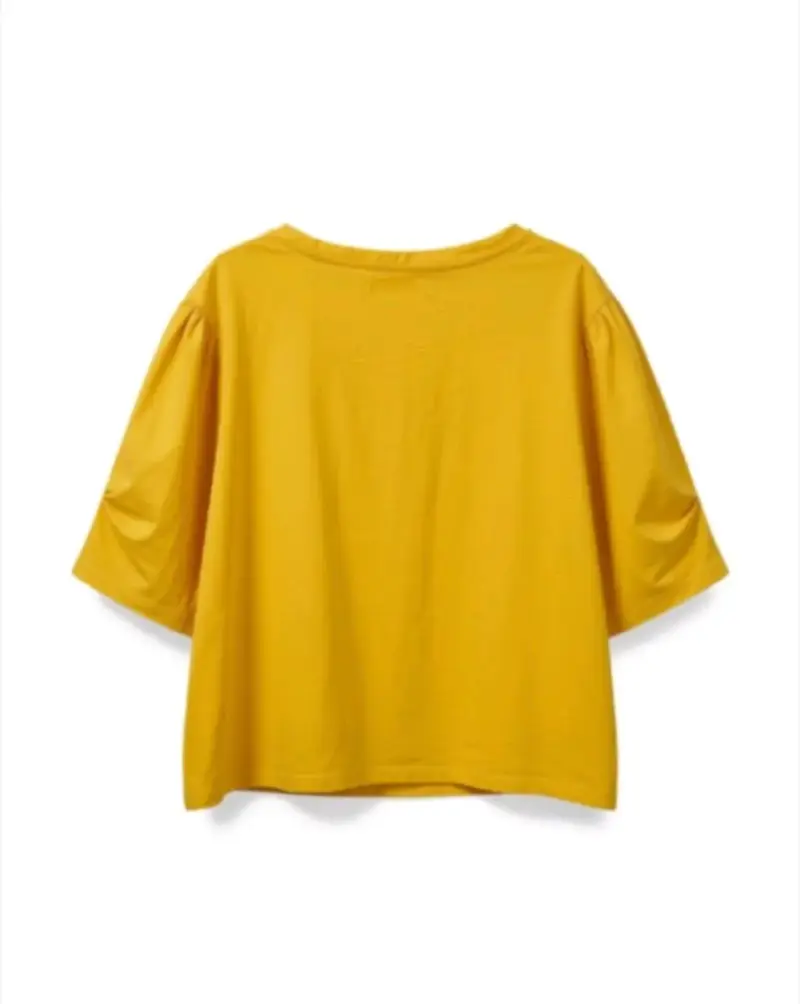 Polera Amarilla Manga Corta Mujer Corona - 2