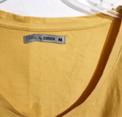 Polera Amarilla Manga Corta Mujer Corona - miniatura 3