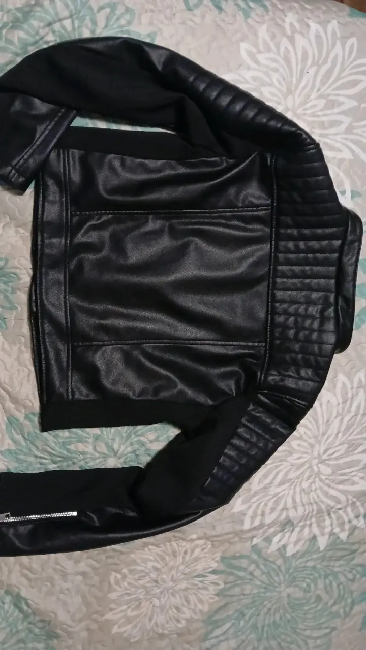 Chaqueta de cuero sintético negra Zara - 1
