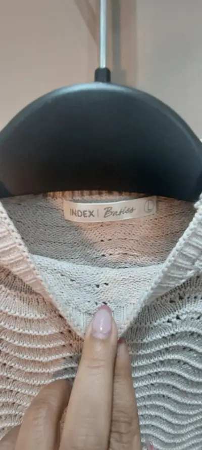Suéter tejido beige de mujer Index - miniatura 3