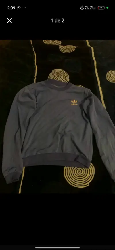 Polerón azul adidas - miniatura 2