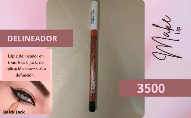 Lápiz delineador tono Black Jack alta definición
