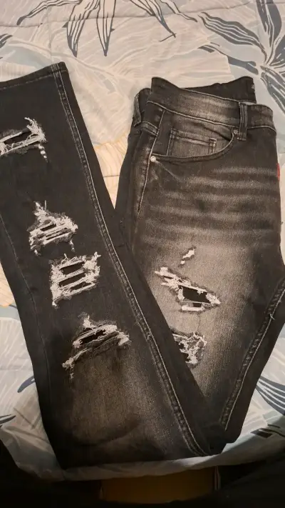 Jeans negros desgastados para hombre M. Star - miniatura 5