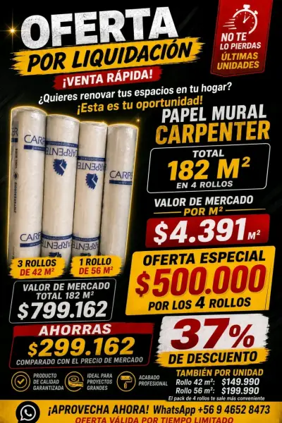 Papel mural Carpenter 182 m² en oferta - miniatura 1