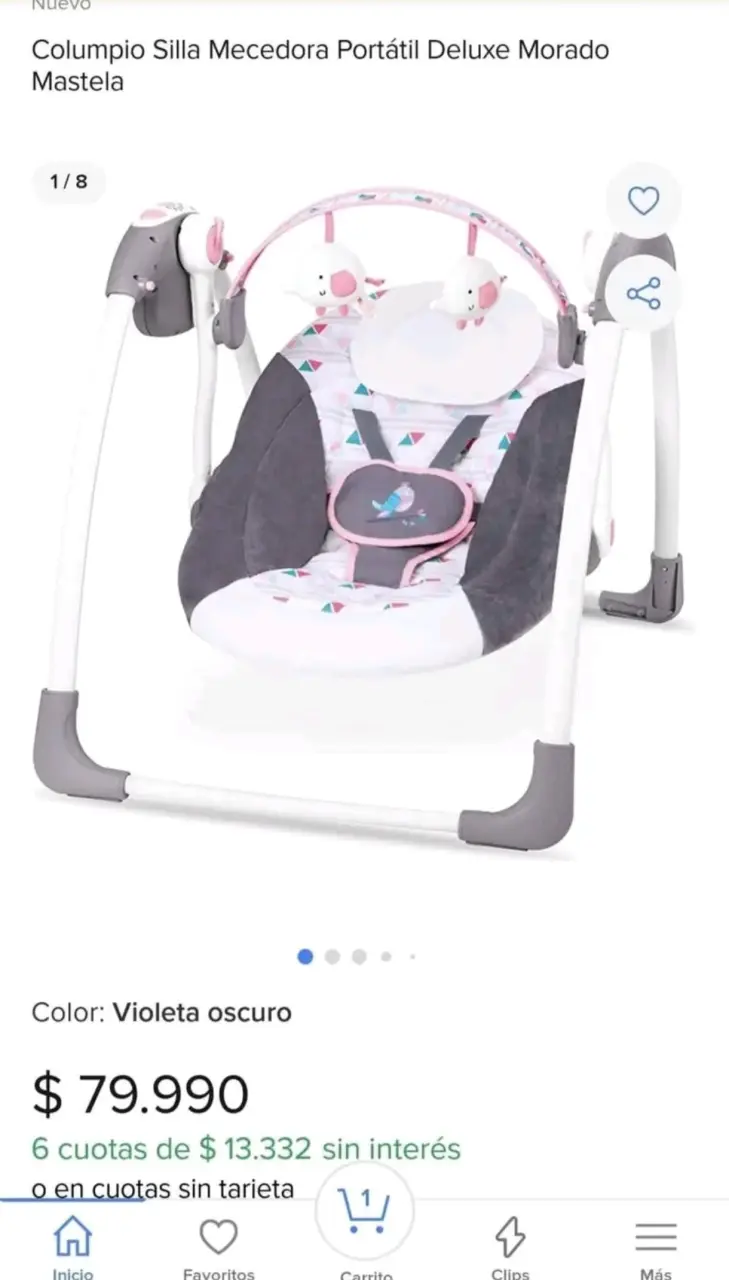 Silla mesedora portátil marca Mastela - 3