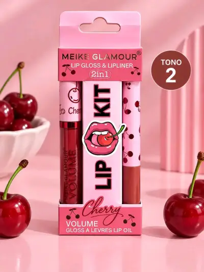 Kit de Labios Meike Glamour Cherry 2 en 1 - miniatura 2