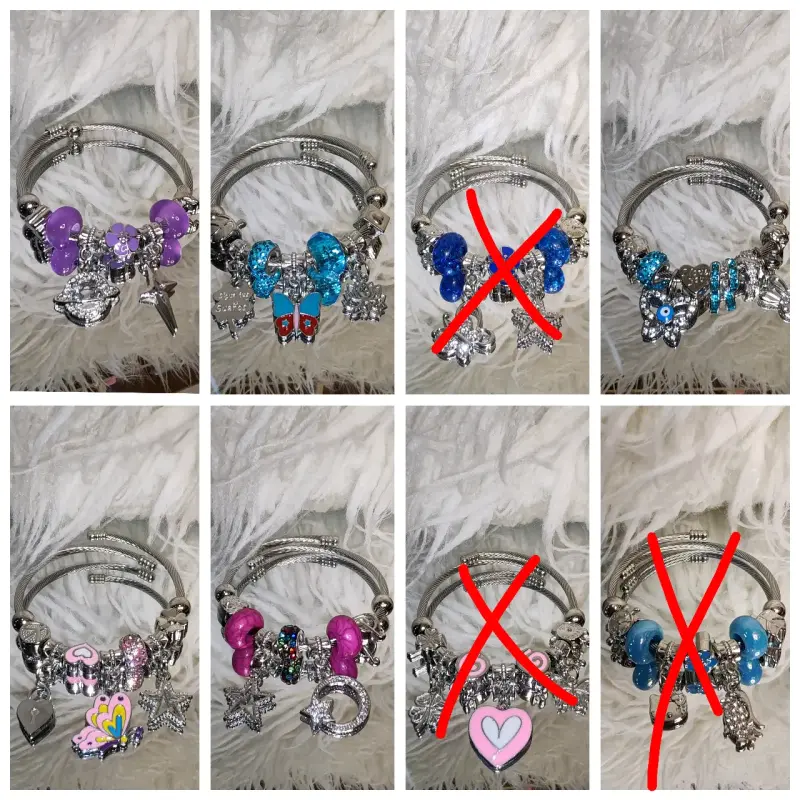 Pulsera de dijes ajustable con charms coloridos - 1