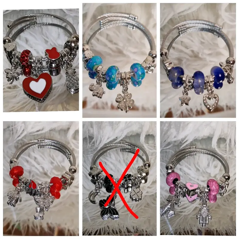 Pulsera de dijes ajustable con charms coloridos - 2
