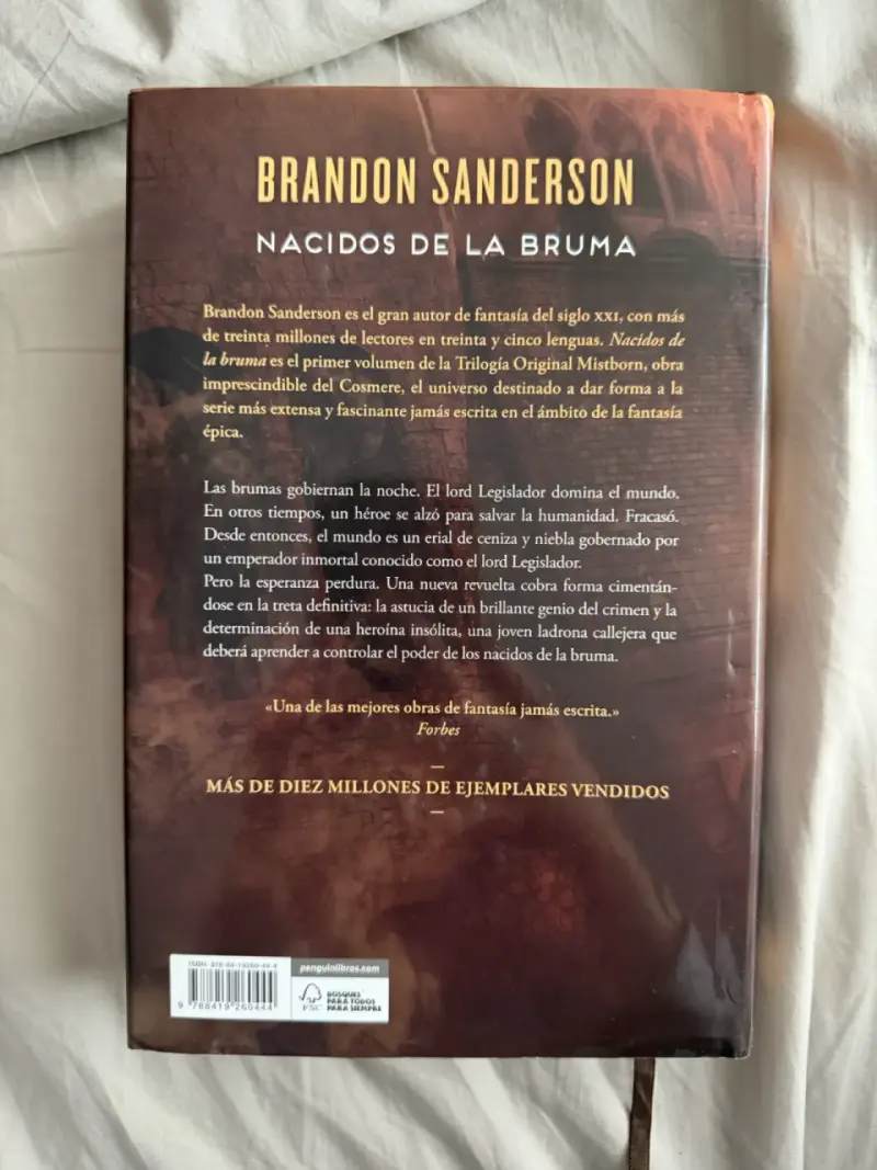 Nacidos de la bruma - libro 1; Brandon Sanderson. - 2