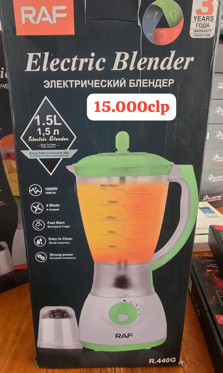 Licuadora eléctrica RAF 1.5L 1000W