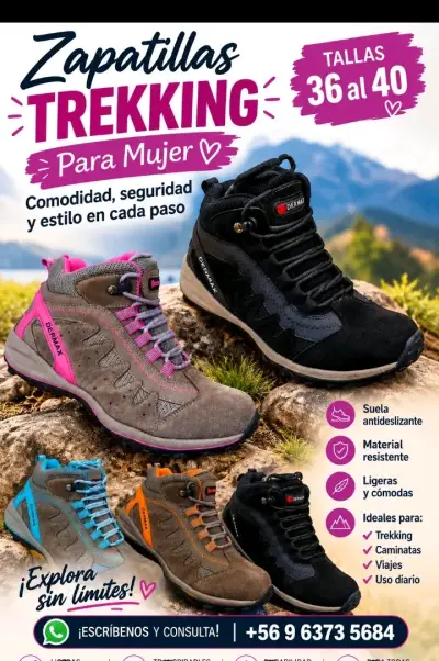 Zapatillas Trekking Mujer Dermax Antideslizantes - miniatura 1