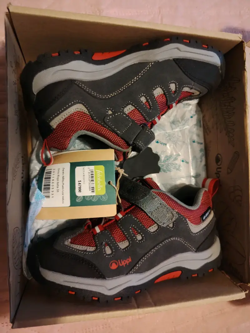 Zapatillas de Niño lippi Velcro Gris Rojo Talla 31 - 3