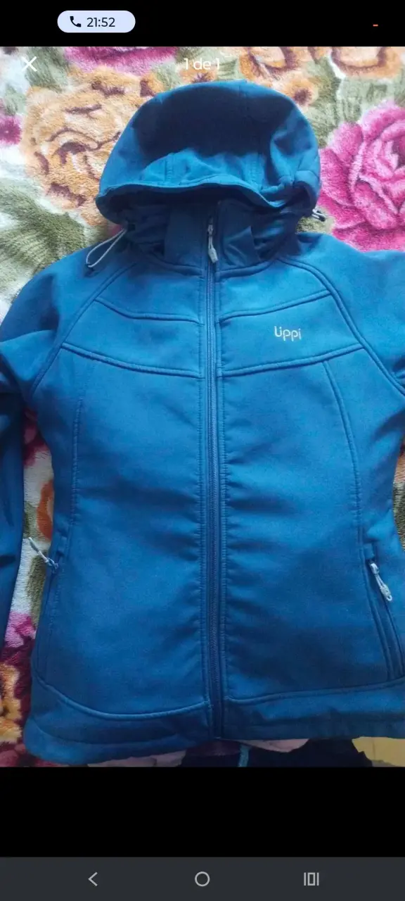 Chaqueta azul con capucha Lippi para mujer