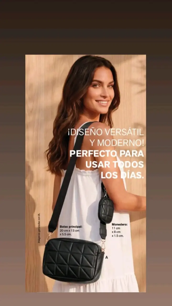 Set de Bolsos y Monedero Negro Moderno - 2