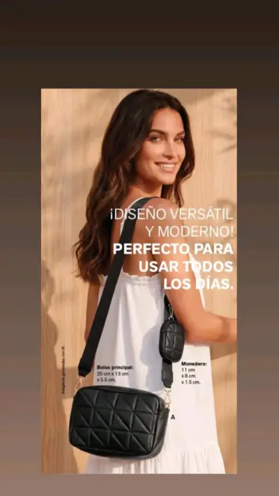 Set de Bolsos y Monedero Negro Moderno - miniatura 2