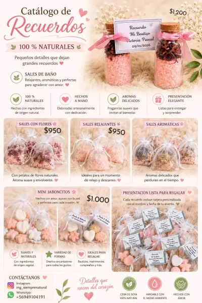 Recuerdos bautizo, matrimonio, etc 100% Naturales - miniatura 1