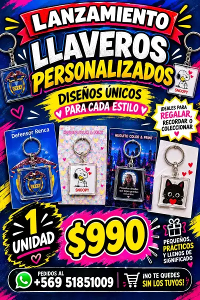 Llaveros personalizados al 100 - miniatura 1