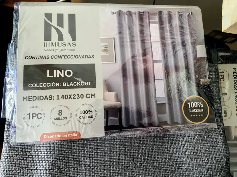 Cortina Blackout Lino 1 paño 140x230 cm III Musas