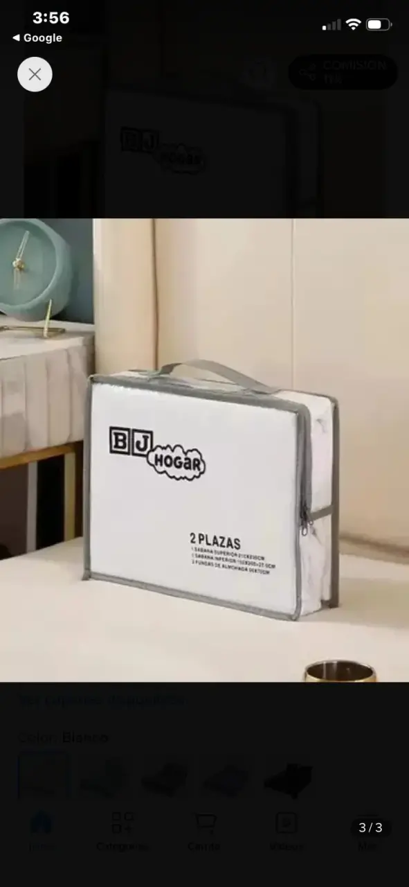 Juego de sábanas 2 plazas BJ Hogar blanco