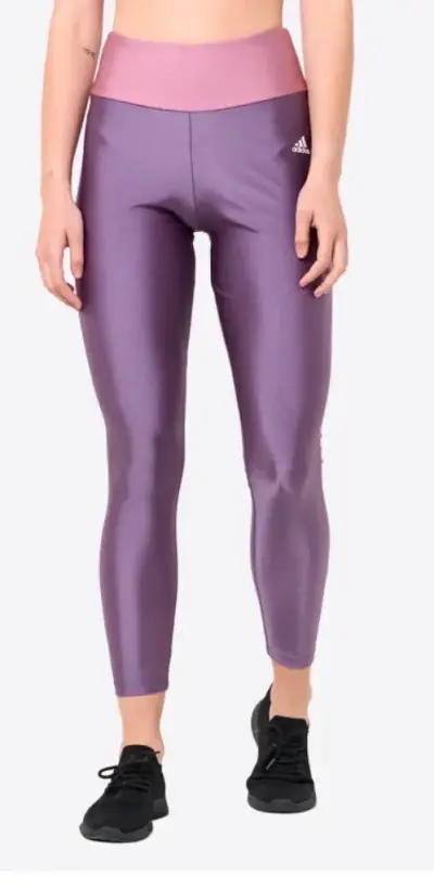 Leggings deportivos morados Adidas para mujer - miniatura 2
