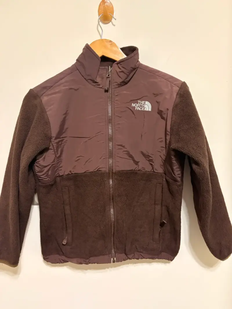 Chaqueta polar marrón The North Face para niña - 1