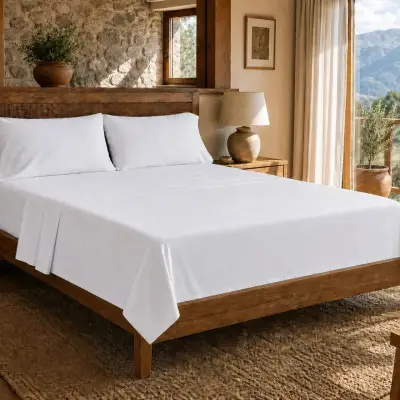 Juego de sábanas BJ Hogar King blanco - miniatura 1