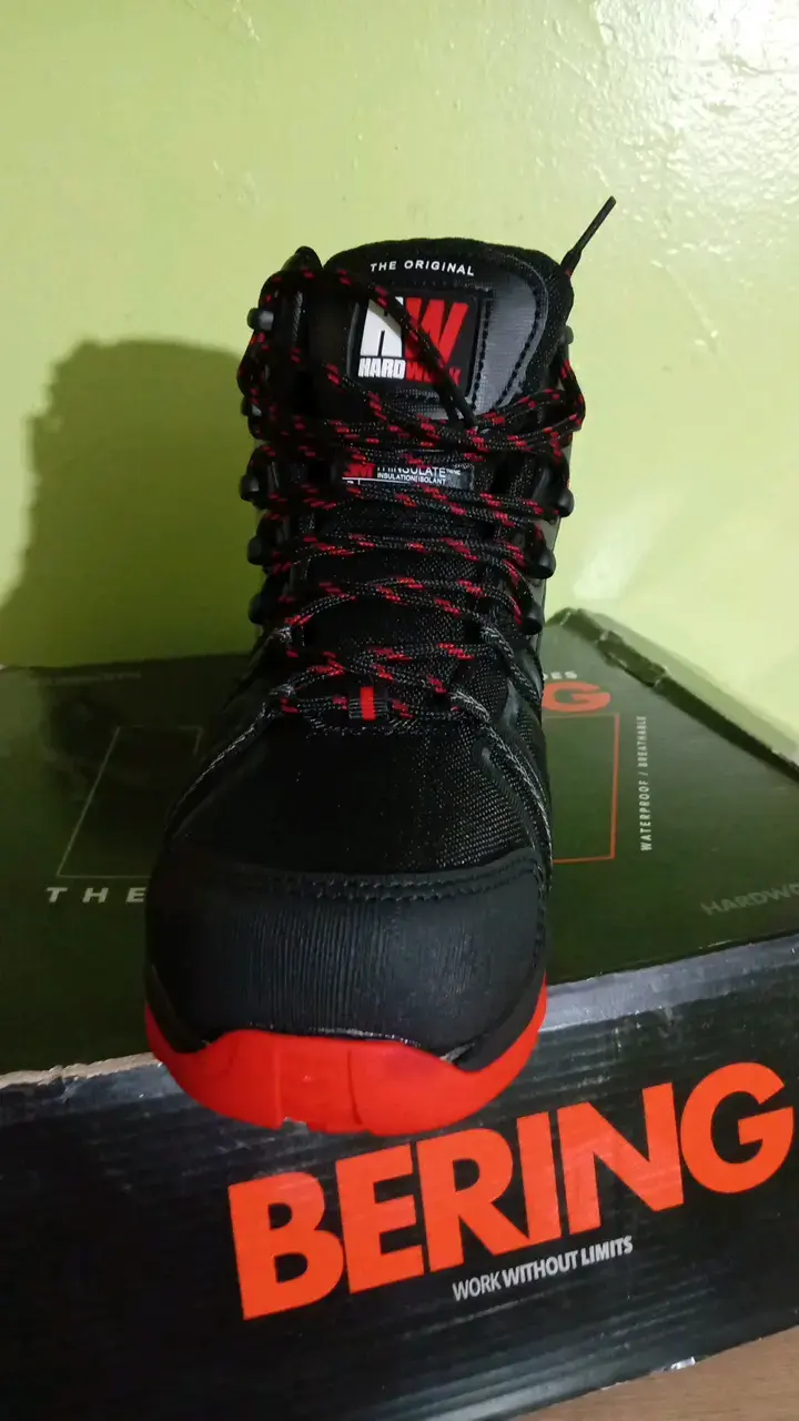 Botas de trabajo Hard Work negras y rojas - 5