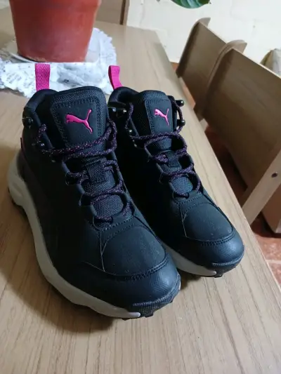 Zapatillas de trekking Puma Trail negras y rosadas - miniatura 8