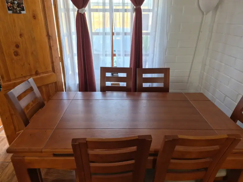 Juego de comedor de madera para 6 personas - 3
