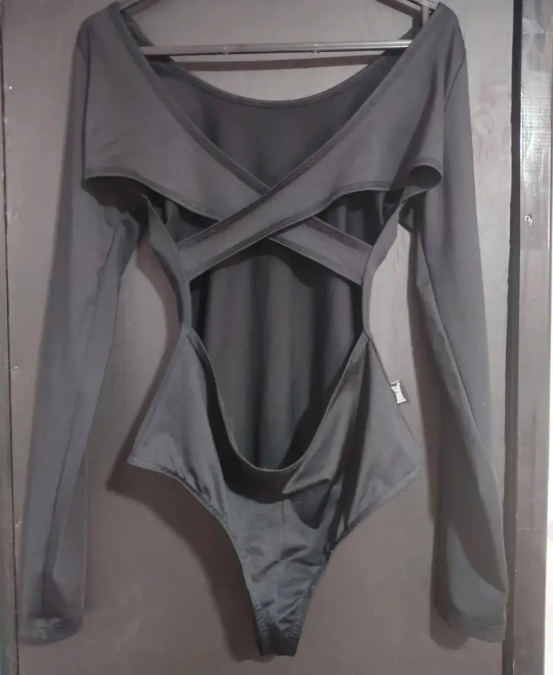 Body negro manga larga Savage Everlas - 2