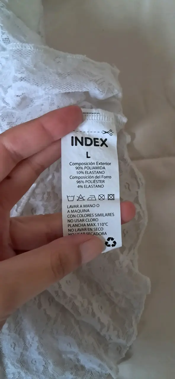 Blusa de encaje blanca Index con volantes - 2