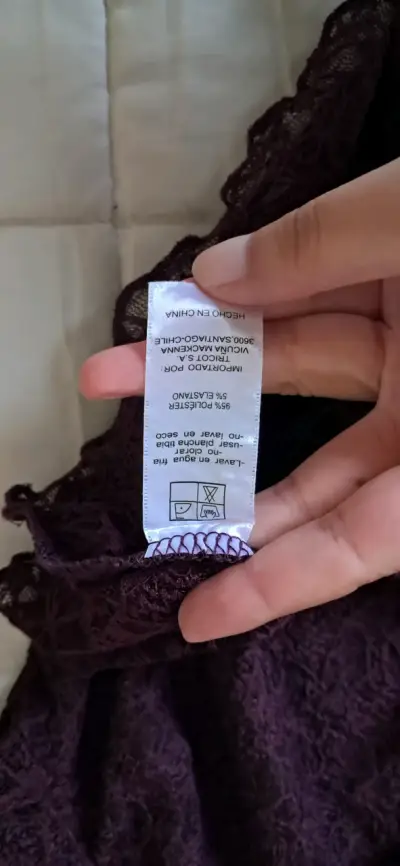 Cárdigan de encaje morado para mujer - miniatura 3