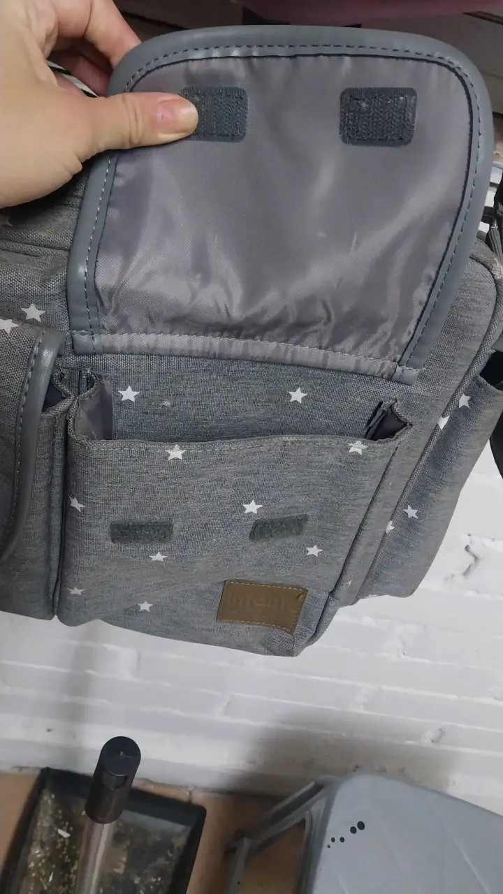 Bolso maternal gris con estrellas Infanti - 3