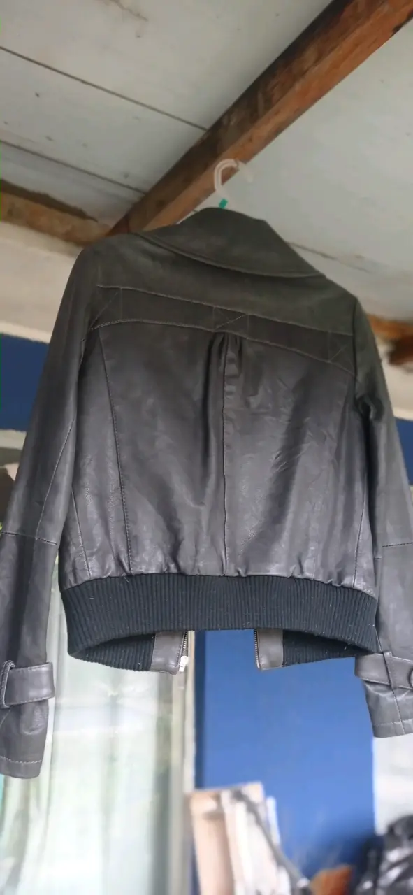 Chaqueta de cuero gris Heine para mujer - 5